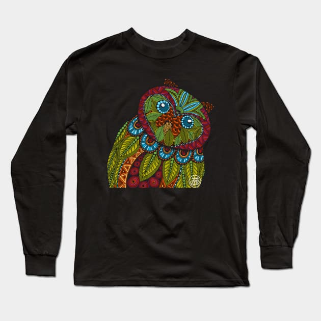 Fall Owl Long Sleeve T-Shirt by ArtLovePassion